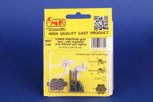 CMK - Lewis machine gun (two - with ring/bead and reflector gun sights) for Airfix