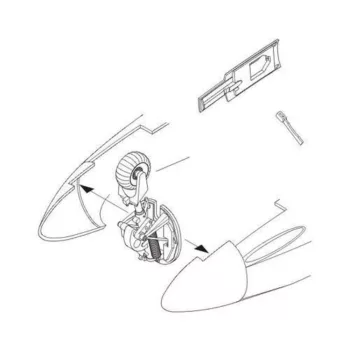   CMK - He 162A Nose undercarriage bay and wheel für Revell Bausatz