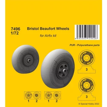 CMK - Bristol Beaufort Wheels 1/72 / for Airfix kit