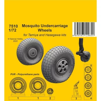   CMK - Mosquito Undercarriage Wheels / for 1/72 Tamiya and Hasegawa kits