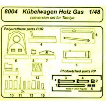 CMK - Kübelwagen Holzgas für Tamiya Bausatz