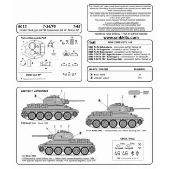 CMK - T-34/76 Model 1943 Type Uztm for Tamiya