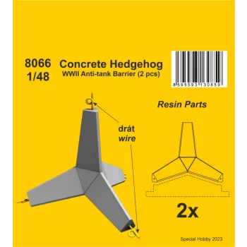   CMK - 1/48 Concrete Hedgehog - WWII Anti-tank Barrier (2 pcs.)