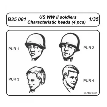 CMK - Us Wwii Soldiers Head (4 Pcs)