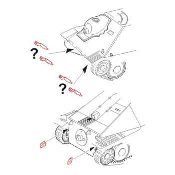 CMK - Jagdpanzer 38 hetzer Towing eyes für Tamiya Bausatz