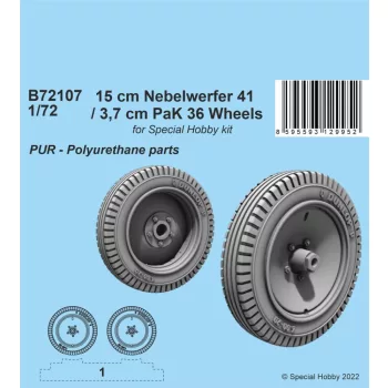 CMK - 1/72 15 cm Nebelwerfer 41 / 3,7 cm PaK 36 Wheels