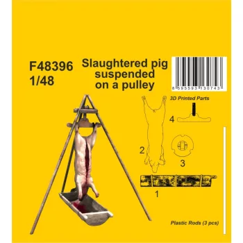 CMK - 1/48 Slaughtered pig suspended on a pulley