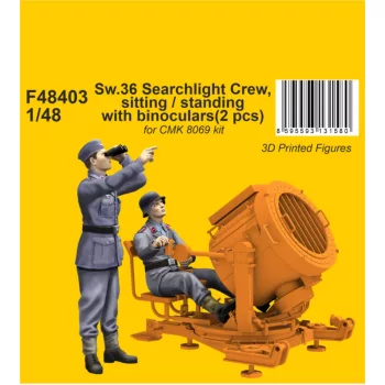   CMK - 1/48 Sw.36 Searchlight Crew, sitting / standing with binoculars 