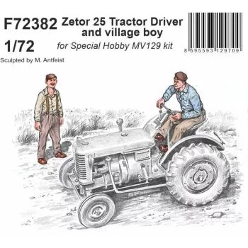 CMK - Zetor 25 Tractor Driver and village boy 1/72