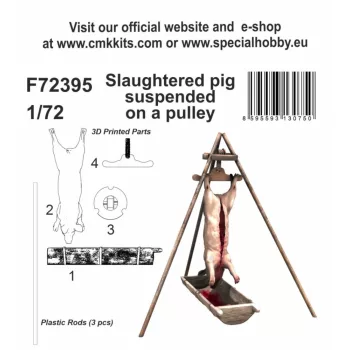 CMK - 1/72 Slaughtered pig suspended on a pulley