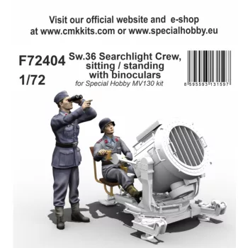   CMK - 1/72 Sw.36 Searchlight Crew, sitting / standing with binoculars 
