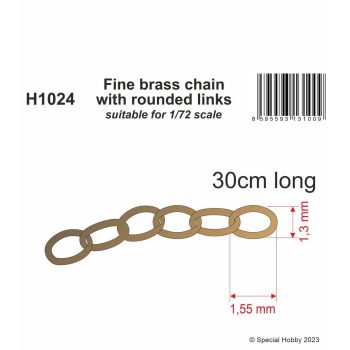   CMK - Fine brass chain with rounded links - suitable for 1/72 scale