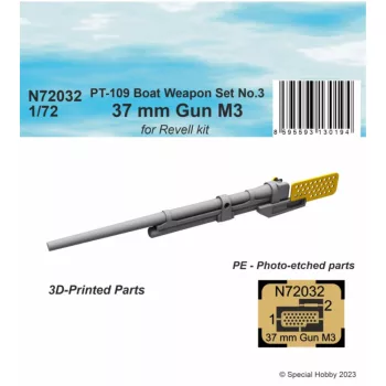 CMK - 1/72 PT-109 Boat Weapon Set No.3 - 37 mm Gun M3
