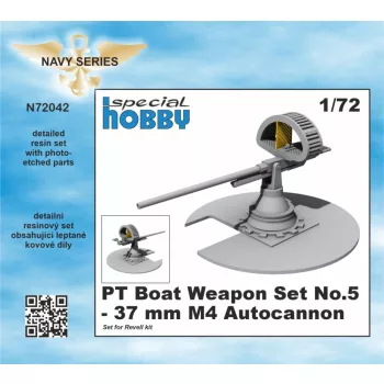 CMK - 1/72 PT Boat Weapon Set No.5 - 37 mm M4 Autocannon
