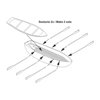 CMK - Bismarck 6 m Cutter 2pcs. f.TRU 1/200