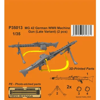 CMK - 1/35 MG 42 German WWII Machine Gun (Late Variant) 1/35