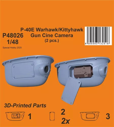 CMK - P-40E Warhawk/Kittyhawk Gun Cine Camera (N-2 type) / for Eduard kits