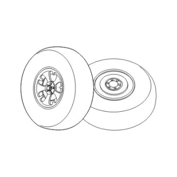   CMK - Hawker Hurricane Mk. I wheels 5 spoked discs, für Hasegawa Bausatz