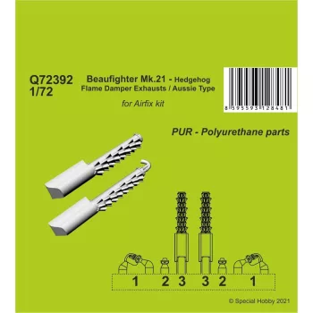   CMK - Beaufighter Mk.21 - Hedgehog Flame Damper Exhausts / Aussie Type