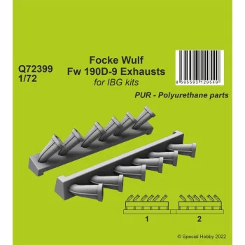 CMK - Focke Wulf Fw 190D-9 Exhausts / for 1/72 IBG kits