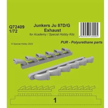   CMK - Junkers Ju 87D/G Exhaust 1/72 / for Academy and Special Hobby Kits