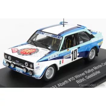   Cmr - Fiat 131 Abarth Team Fiat Italia N 10 Winner Rally Montecarlo 1980 W.Rohrl - C.Geistdorfer White 2 Tone Blue