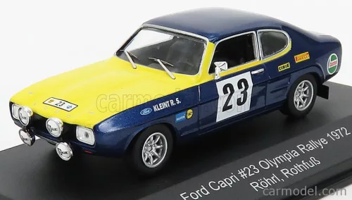 Cmr - Ford England Capri 2600 Gt N 23 Rally Olympia Erc 1972 W.Rohrl - H. Rothfuăź Blue Yellow