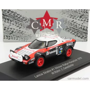   Cmr - Lancia Stratos Hf Pirelli N 1 Winner Rally Hunsruck 1978 W.Rohrl - C.Geistdorfer Red Black White