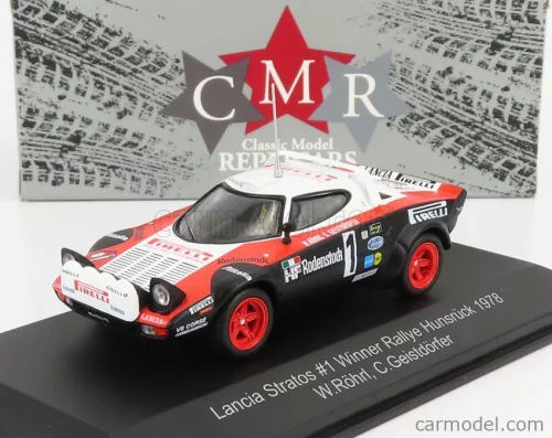 Cmr - Lancia Stratos Hf Pirelli N 1 Winner Rally Hunsruck 1978 W.Rohrl - C.Geistdorfer Red Black White
