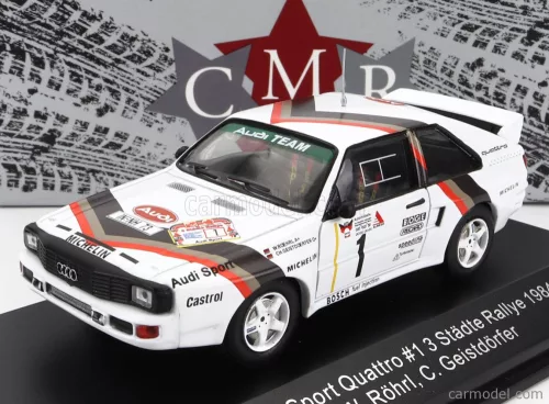 Cmr - Audi Quattro Sport N 1 Winner Rally Adac Stadte 1984 W.Rohrl - C.Geistdorfer White
