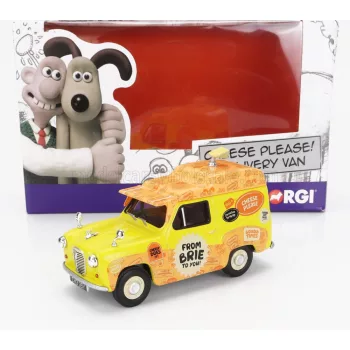   Corgi - AUSTIN DELIVERY VAN - WALLACE & GROMIT - CHEESE PLEASE ! - AARDMAN YELLOW ORANGE