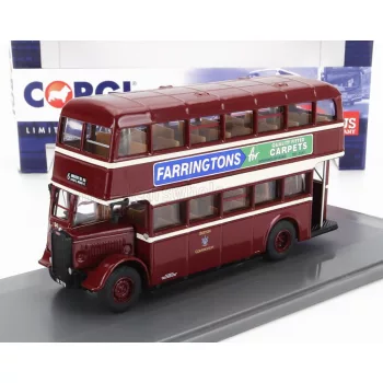   Corgi - GUY UTILITY AUTOBUS BURTON CORPORATION 6 ANGLESEY 1960 RED CREAM