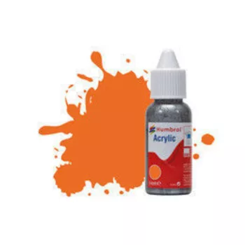   Humbrol - HUMBROL ACRYLIC DROPPER BOTTLE 14ML No 18 Orange - Gloss