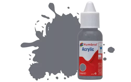 Humbrol - HUMBROL ACRYLIC DROPPER BOTTLE 14ML No 145 Medium Grey Matt