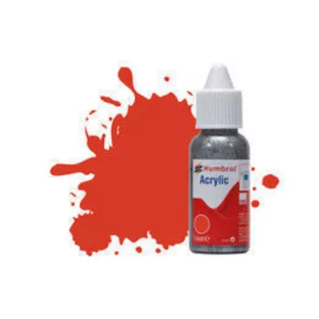   Humbrol - HUMBROL ACRYLIC DROPPER BOTTLE 14ML No 174 Signal Red - Satin