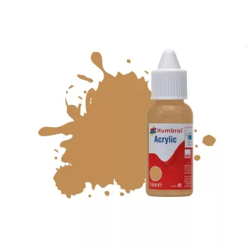   Humbrol - HUMBROL ACRYLIC DROPPER BOTTLE 14ML No.225 Middle Stone Matt