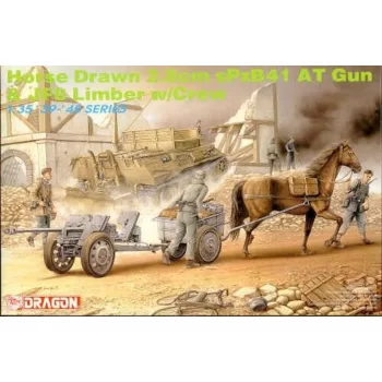   Dragon Armor - Horse Drawn 2.8cm SPzB41 AT Gun and JF8 Limber w/Crew