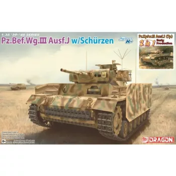   Dragon Armor - German medium tank Pz.Bef.Wg.III Ausf.J / Pz.III Ausf.J (Tp) Early Production (2 in 1) - Smart Kit