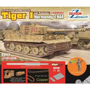   Dragon Armor - German heavy tank Pz.Kpfw. VI Ausf. E Tiger I Late Production w/Zimmerit (Normandy 1944) with Tiger Ace