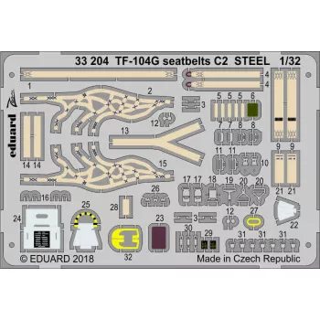 Eduard - Tf-104G Seatbelts C2 Steel for Italeri
