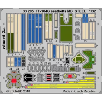 Eduard - Tf-104G Seatbelts Mb Steel for Italeri