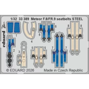 Eduard - Meteor F.8/FR.9 seatbelts STEEL for Revell