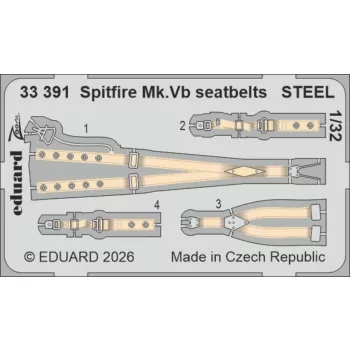 Eduard - Spitfire Mk.Vb seatbelts STEEL for Kotare