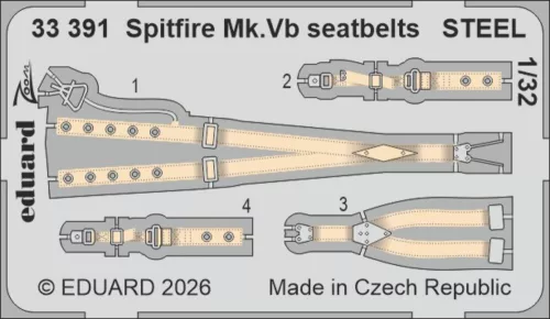 Eduard - Spitfire Mk.Vb seatbelts STEEL for Kotare