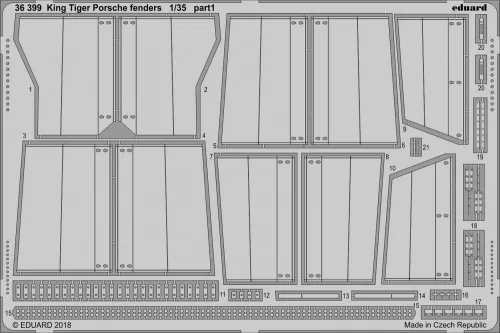 Eduard - King Tiger Porsche fenders for Meng