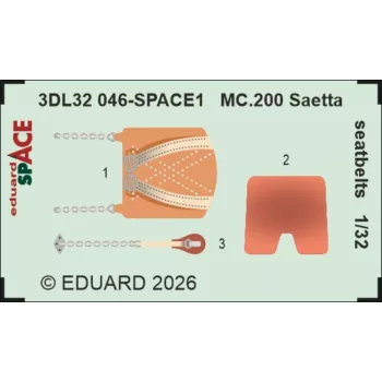 Eduard - MC.200 Saetta seatbelts SPACE for Italeri
