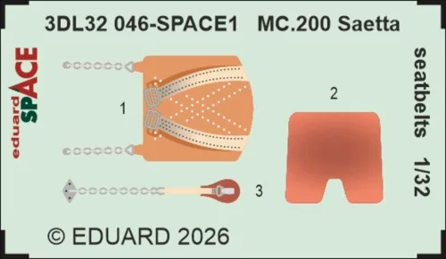 Eduard - MC.200 Saetta seatbelts SPACE for Italeri