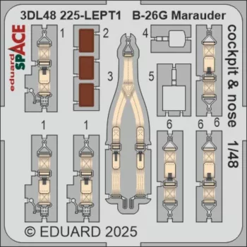 Eduard - B-26G Marauder cockpit & nose SPACE  ICM