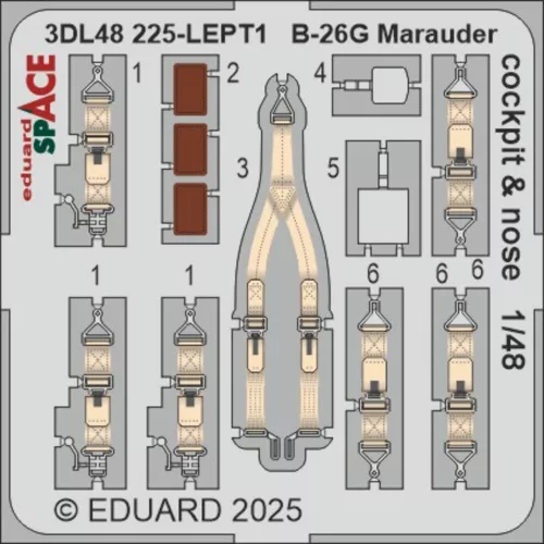 Eduard - B-26G Marauder cockpit & nose SPACE  ICM
