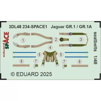 Eduard - Jaguar GR.1 / GR.1A seatbelts SPACE  AIRFIX
